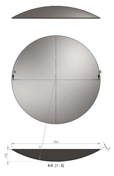 Details of a curved disk