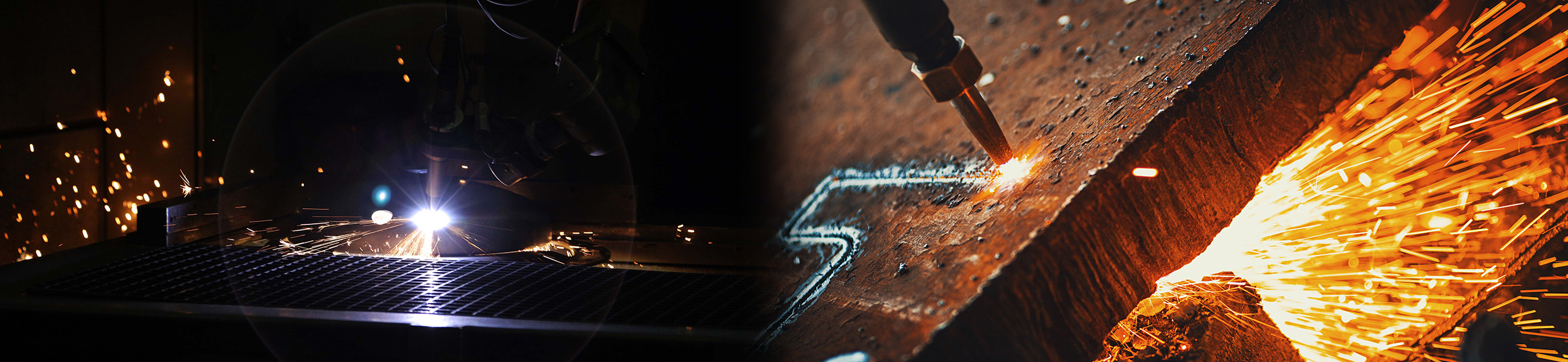 Brennschneiden process on a metal sheet