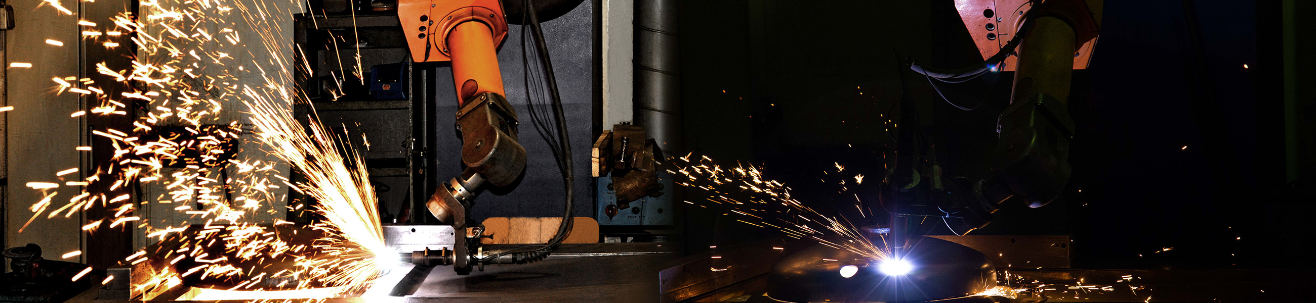 Detailed view of flame cutting