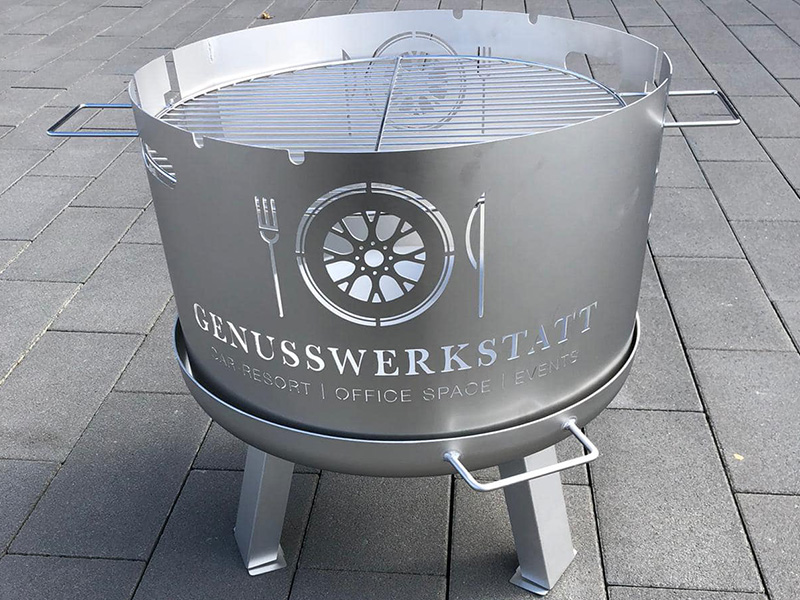 Manufactured steel fire bowl